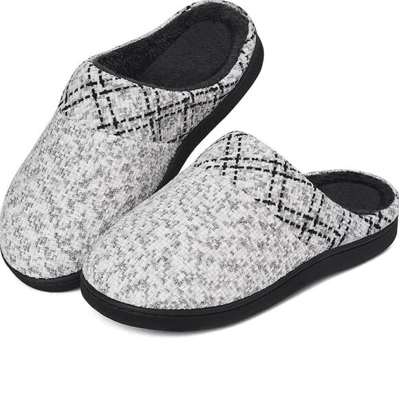 New Med 7/8 Grey Homitem House Shoes Memory Foam Slippers Indoor Outdoor… - Picture 1 of 9
